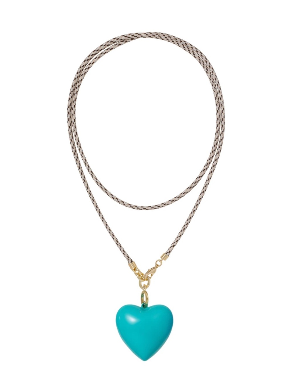Roxanne Assoulin Long Happy Cord Charm
Necklace Sesame Cord Dark Turquoise Charm